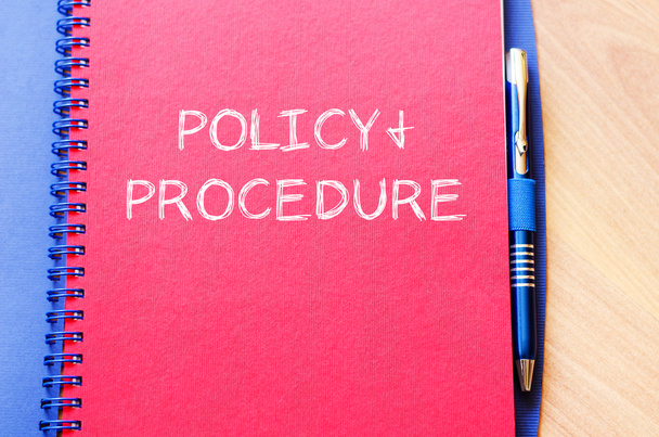 Policy and procedure write on notebook - Photo, Image