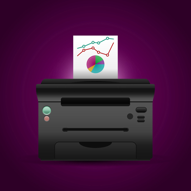 Impresora digital a color
 - Vector, Imagen