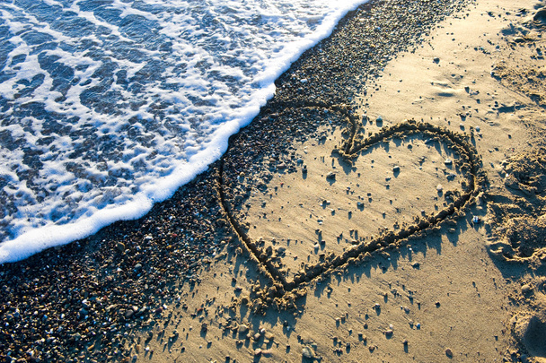 Heart on beach - Photo, Image