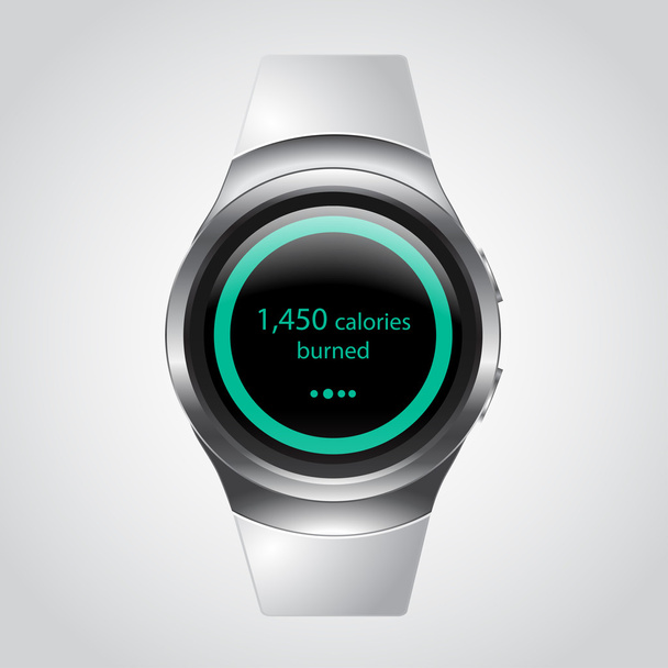 Smart watch with calories counter. Fitness Tracker Mockup - Vektor, obrázek