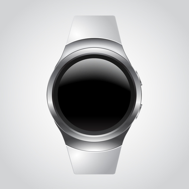 Modern Smart Watch Mockup with white strap - Vektori, kuva