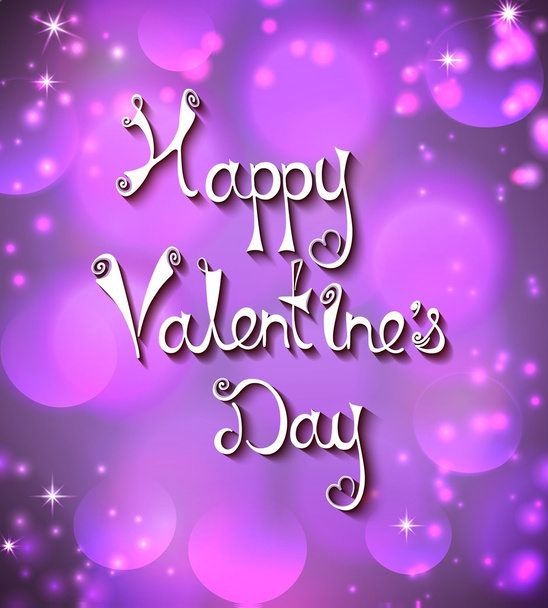 Text greetings on Valentine's Day. vector love background - Vector, Image
