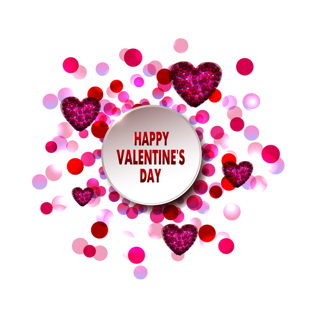 Text  greetings on Valentine's Day. vector love background - Vector, Imagen