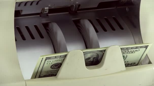 Cash money counting machine. - Video, Çekim