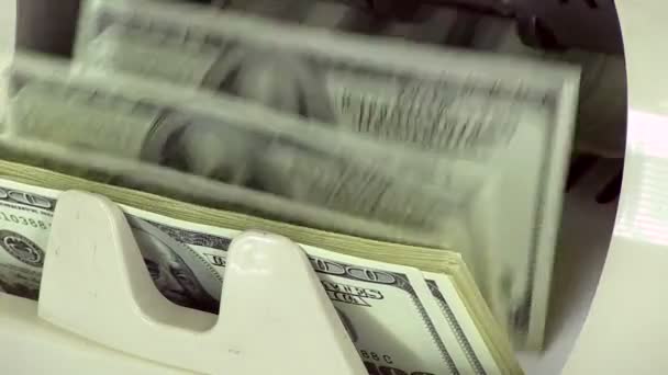 Cash money counting machine. - Materiaali, video