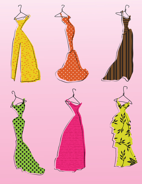 Glamour Girl's garderobe - Vector, afbeelding