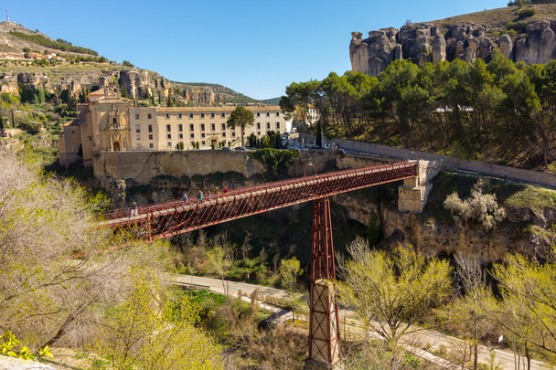 famous iron footbridge in the city of Cuenca, Spain - Photo, Image