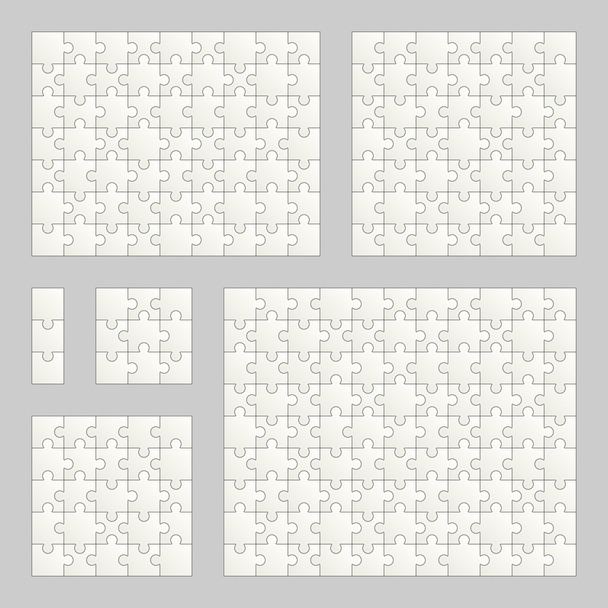 puzzle gyűjtemény - 6 rejtvények - Vektor, kép