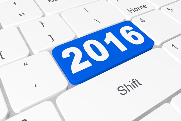Button "2016" on keyboard - Photo, Image