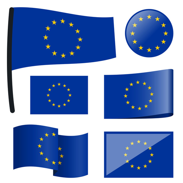 collection flags European Union - Vector, Image