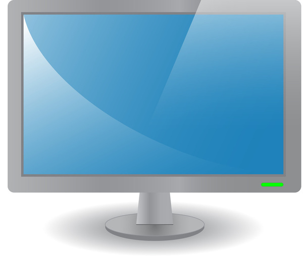 Monitor de escritorio gris
 - Vector, imagen