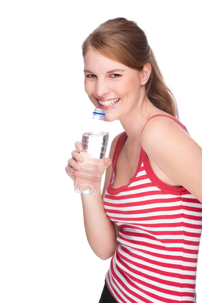 Woman with bottle of water - Φωτογραφία, εικόνα
