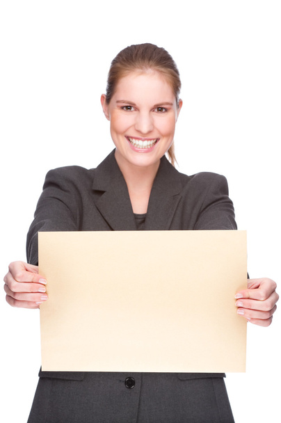 Businesswoman with envelope - Foto, afbeelding