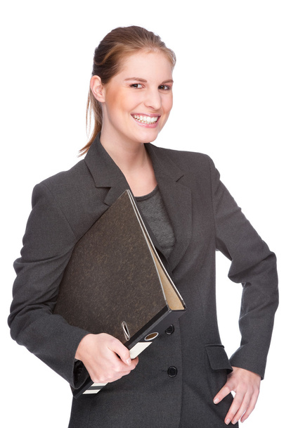 Businesswoman with file - Photo, Image