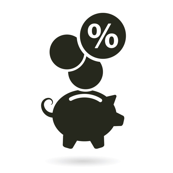 percentage besparingen spaarpot vector - Vector, afbeelding