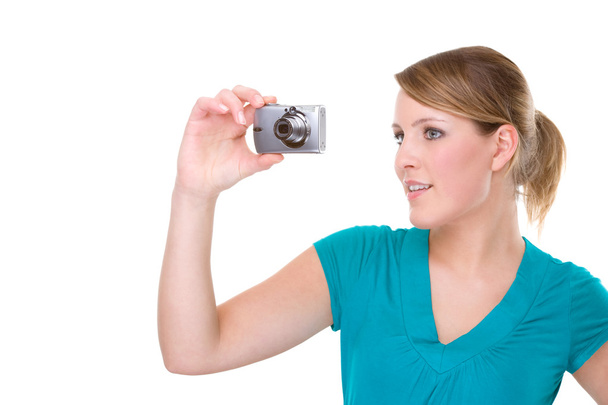 Woman With Digital Camera - Foto, immagini