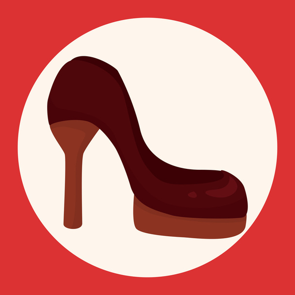 High-heeled shoes style theme elements vector,eps icon element - Vetor, Imagem