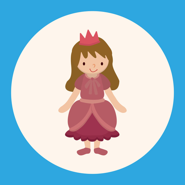 Royal theme princess elements icon element - Vektör, Görsel