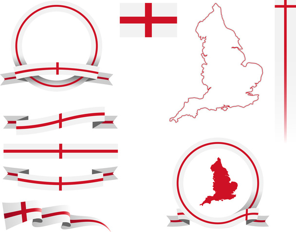 England Banner Set - Vector, Image