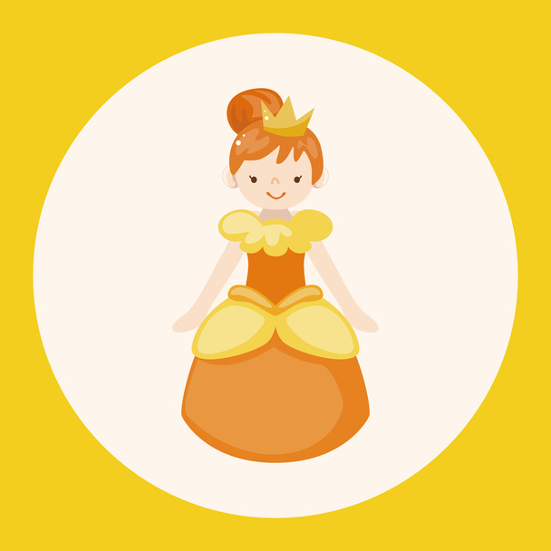 Royal theme princess elements icon element - Vettoriali, immagini