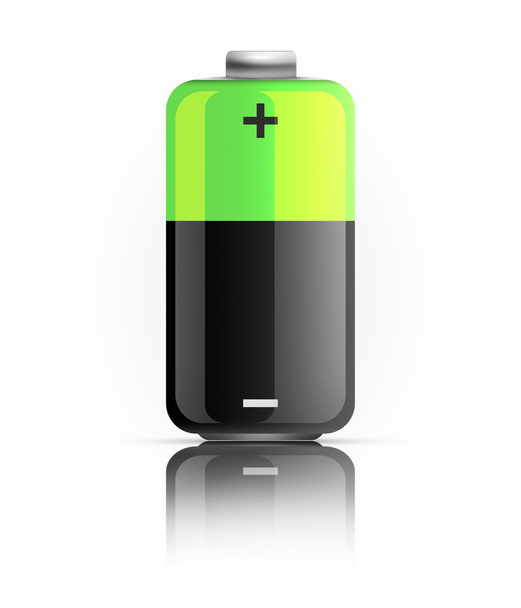 Icona batteria verde isolato
. - Foto, immagini