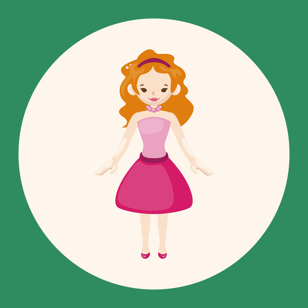 lady girl cartoon theme elements icon element - Διάνυσμα, εικόνα