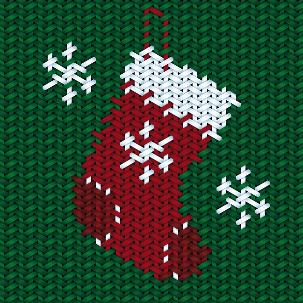 Різдвяна панчоха, ілюстрація шкарпеток на вишивці
 - Вектор, зображення