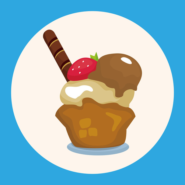 ice cream cartoon theme elements icon element - Wektor, obraz