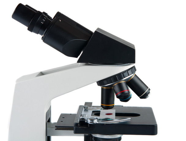 Microscópio isolado
 - Foto, Imagem
