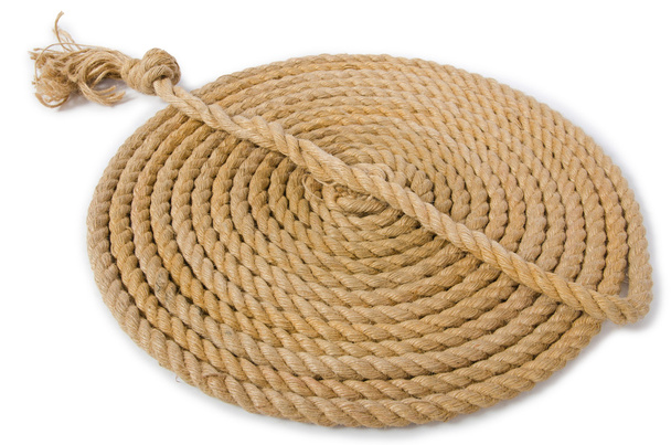 Concepto con cuerda larga de cáñamo
 - Foto, Imagen