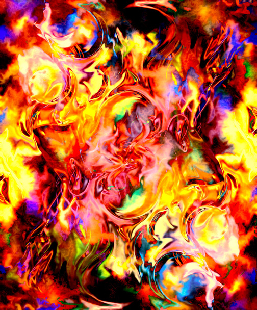 Sfondo fiamme di fuoco, struttura LAVA. Collage di computer. Concetto Terra
. - Foto, immagini