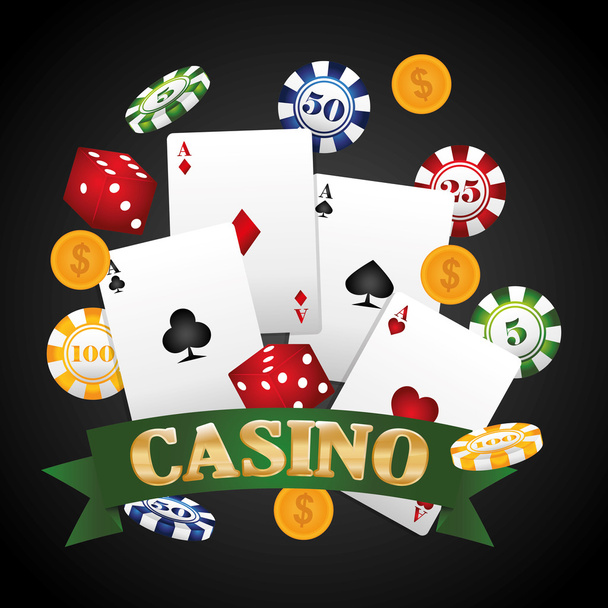 カジノの賭けるゲーム - ベクター画像