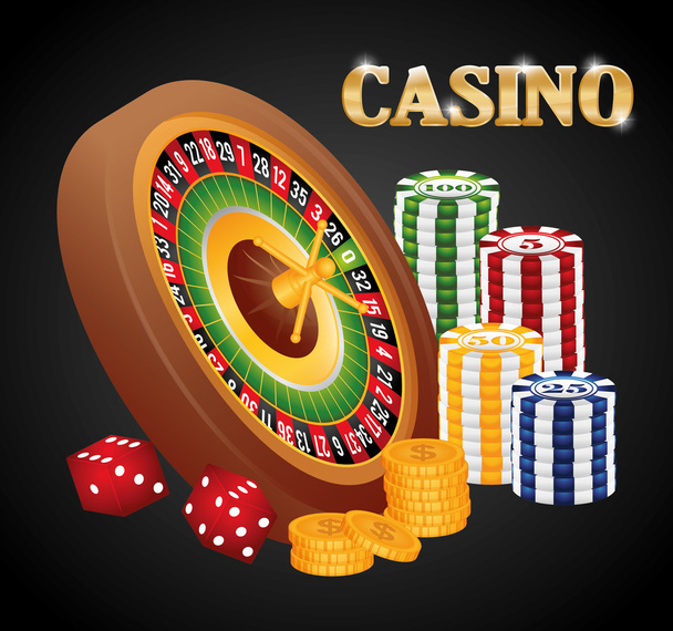 Casino kumar oyunu - Vektör, Görsel