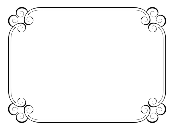Calligraphy ornamental decorative frame - Vektor, obrázek