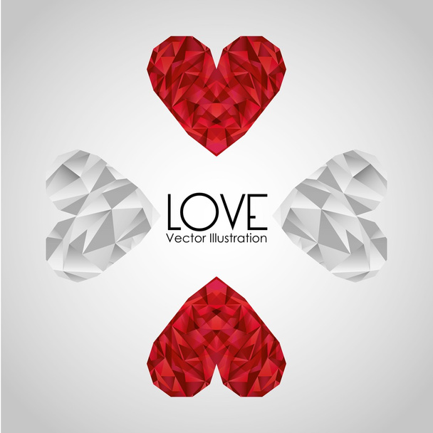 Σχεδιασμός κάρτας αγάπης  - Διάνυσμα, εικόνα