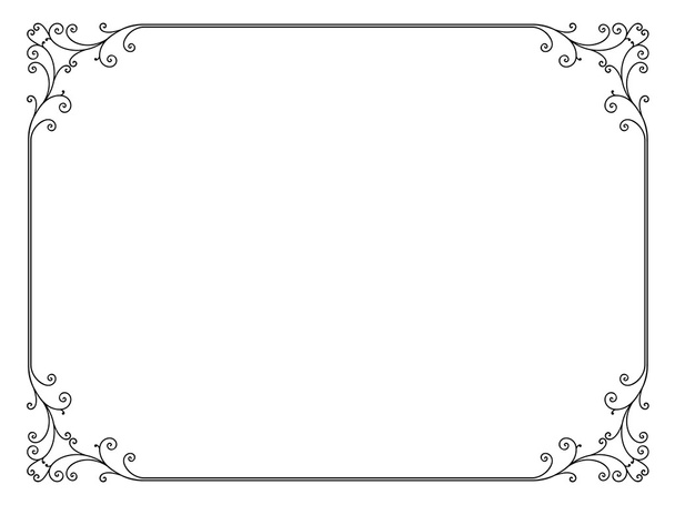 Simple ornamental decorative frame - Vetor, Imagem