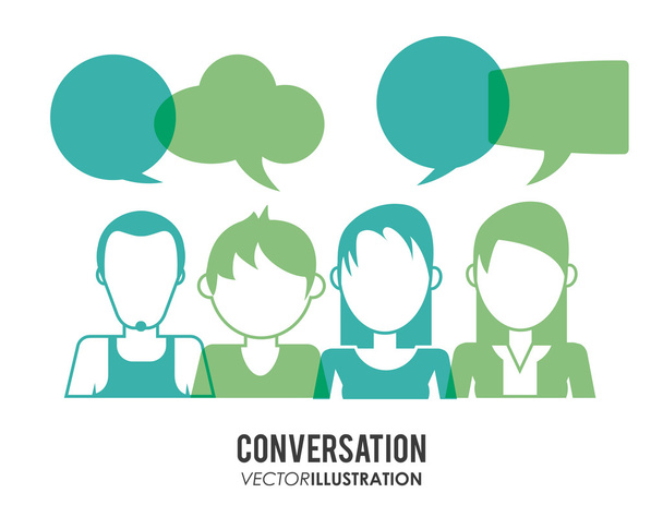 Beszélgetés ikonok design - Vektor, kép