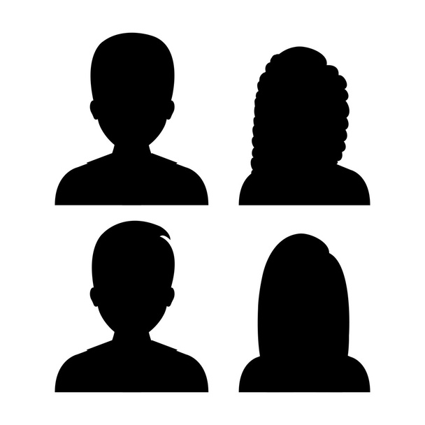 Lidé profil grafika - Vektor, obrázek