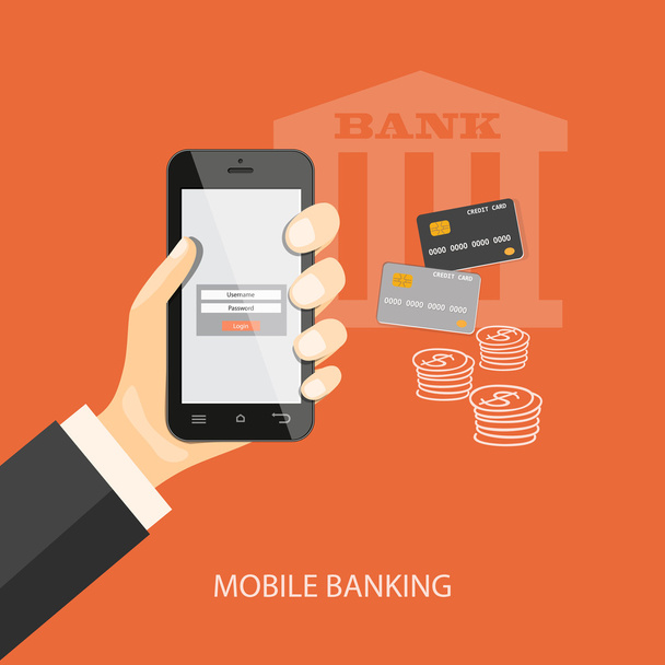 e-banking banners concept - Vector, Image