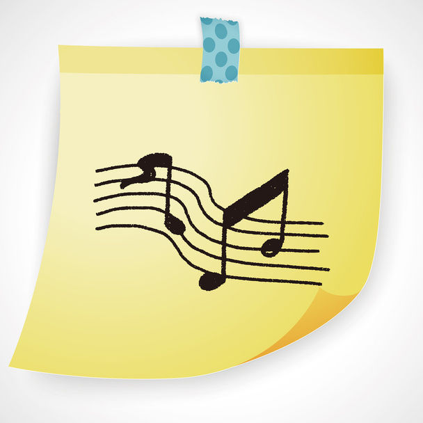 doodle music vector illustration - Vector, Image