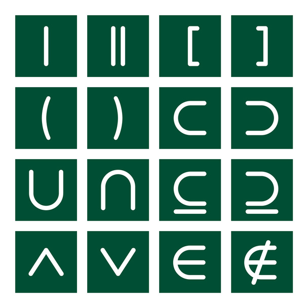 Matematikai Icon Set 3 - Vektor, kép