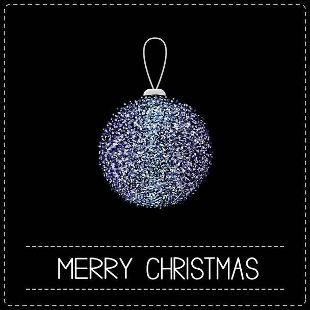 Feliz cartão de Natal com bola
 - Vetor, Imagem