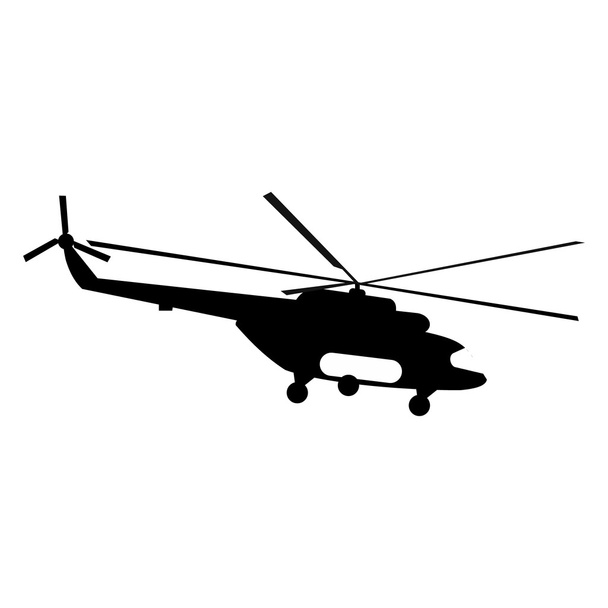 Helicopter simple icon - Vector, Image