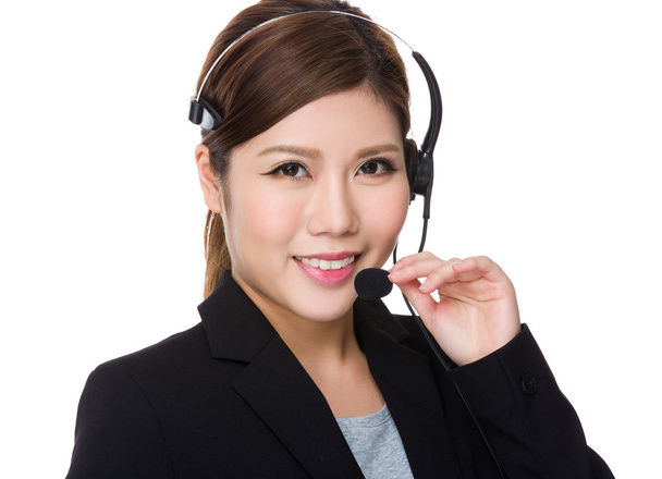 Representante de servicios al cliente con auriculares
 - Foto, Imagen