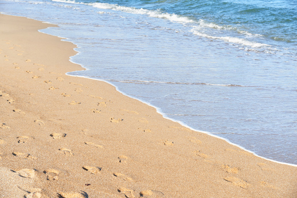 Крупный план песчаного пляжа
 - Фото, изображение