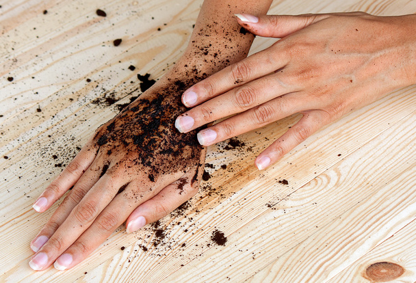 peeling rukou kávy - Fotografie, Obrázek