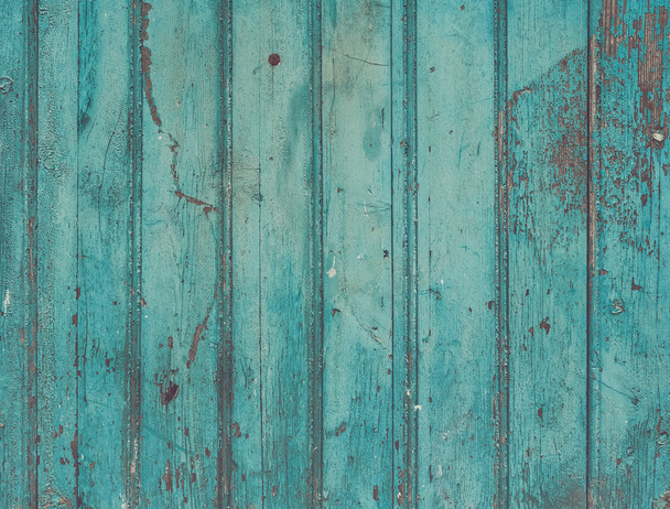 Oude geschilderde cracky blauw turquoise - Foto, afbeelding