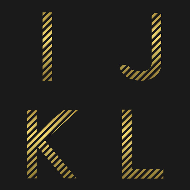Set de letras doradas
 - Vector, Imagen