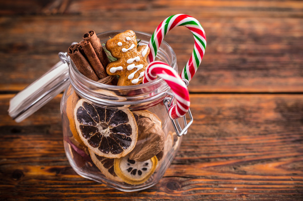 Christmas goods in jar - Foto, Imagen