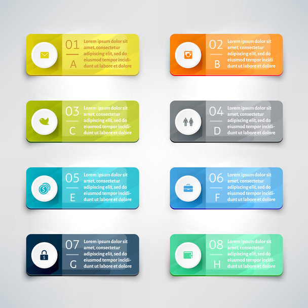 Set of Stickers with web icons - Вектор,изображение
